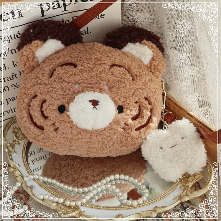 Cute Crossbody Plush Tiger Bag