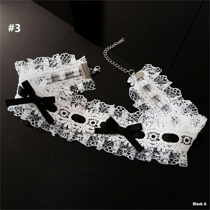 4 Black/Pink Bow Choker Lace Options