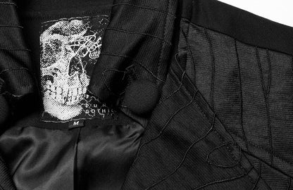 Vest Men's Black Jacquard Noble Gothic