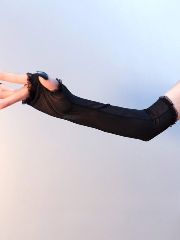 トリムスリーブ ブラックゴシックレース