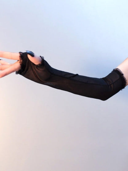 トリムスリーブ ブラックゴシックレース