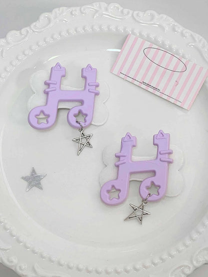 4 Color Options Hairclips Note Cat Music Creamy