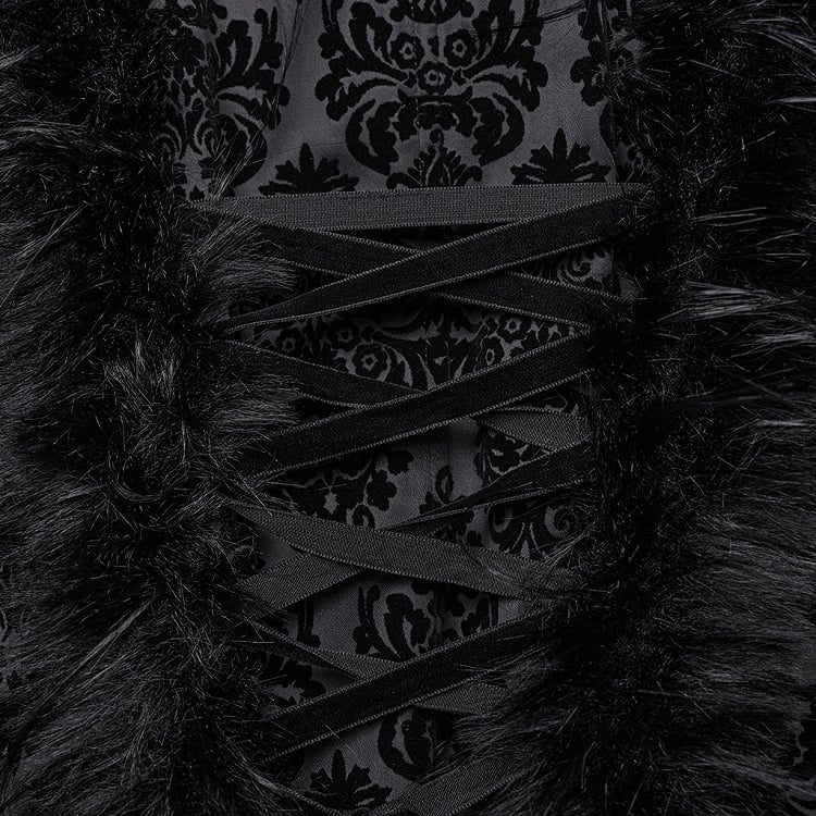 Jacquard Gorgeous Goth Coat Black