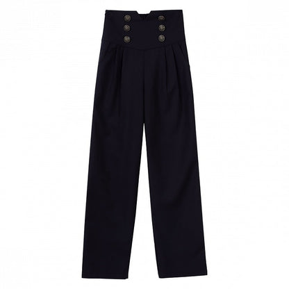 + Wings Shirt Red Collar Sleeves Black Waist High Pants Ouji Coat Cross Long Charms Bat Lolita White