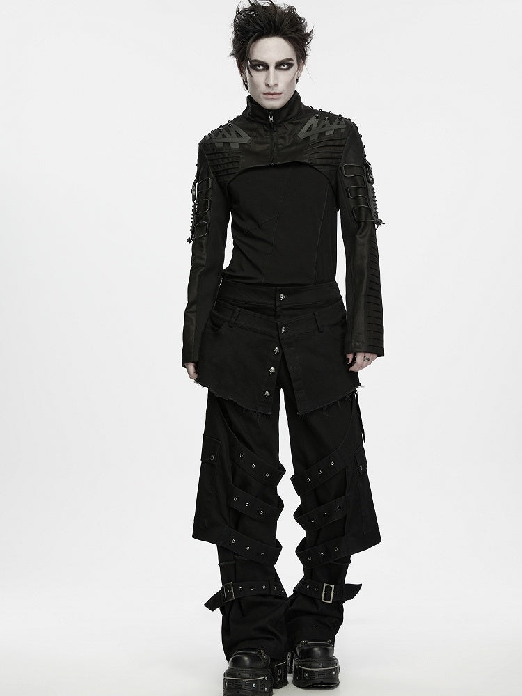 Ruins Walker Tactical Black Men's Pants - Punk Rave