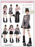 Gray Knit Bolero with Butterfly Print Camisole Ensemble - CRAZY GIRL