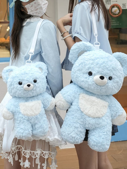 ブルーベア型ぬいぐるみリュック ミドル/ラージサイズ