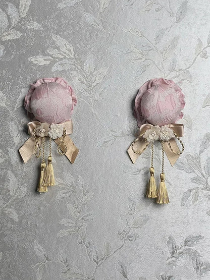 Purple Han Lolita Blue / Tassel Pink Hairclip