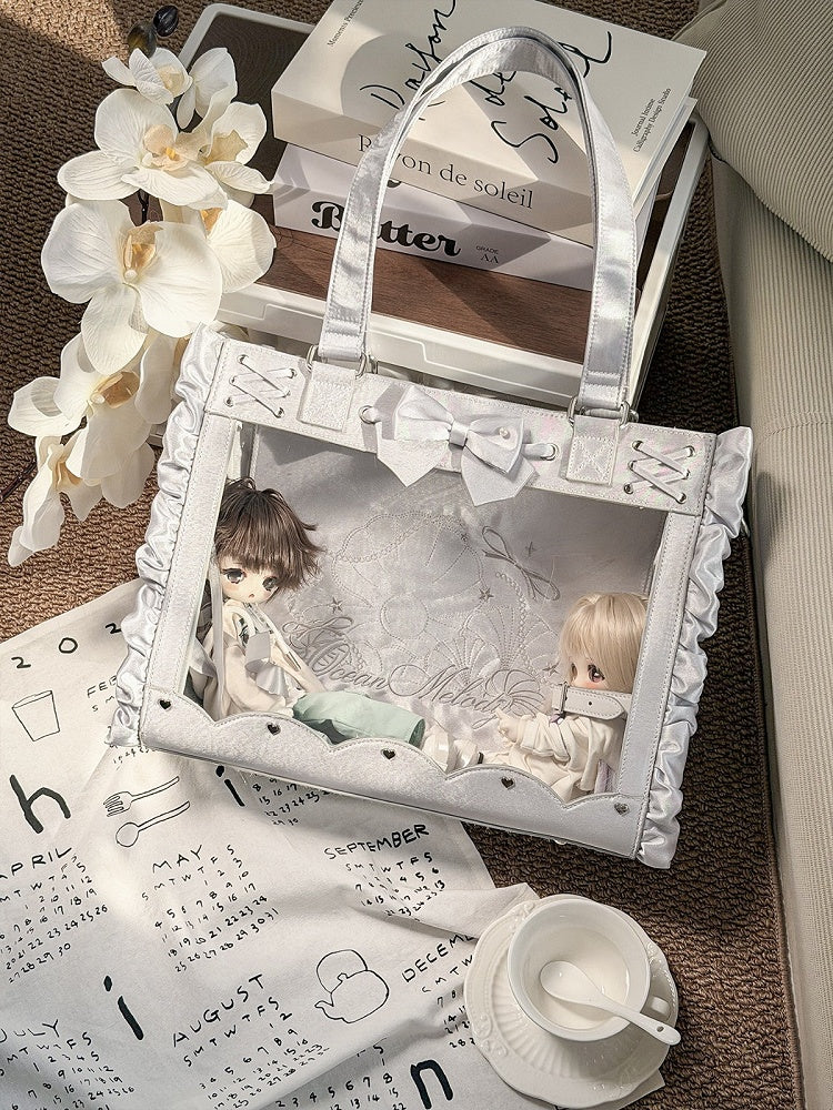 BJD Doll Bag with Bow and Lace-Up Details - Salt Tea