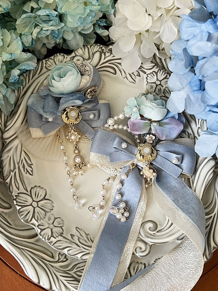 Pink / Red Floral Blue Purple Hairclips