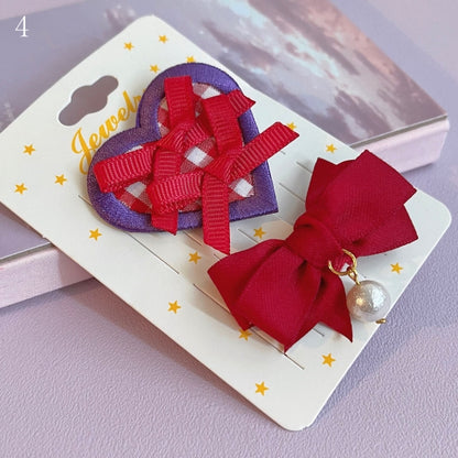 Options 6 Bowknot Hairclips Sweet