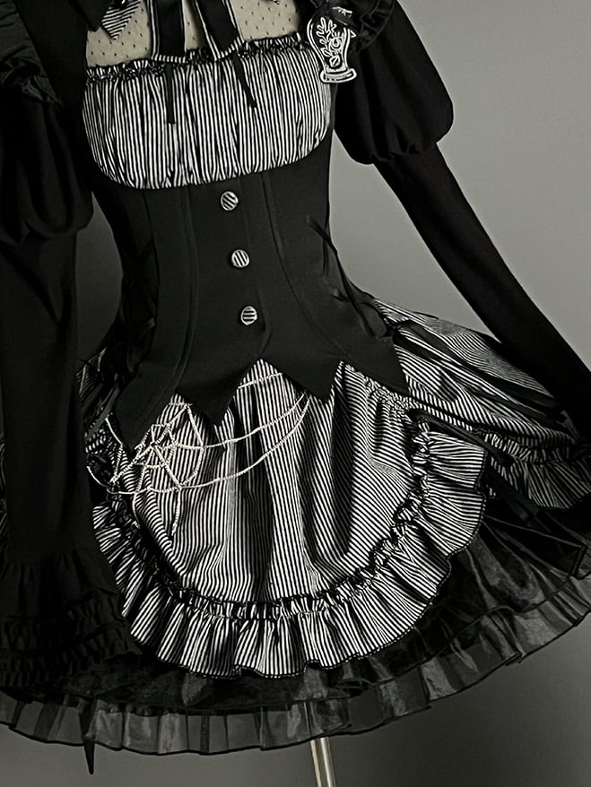 Kette / Rotes Gothic Lolita Accessoire Web Schwarze Taillenspinne