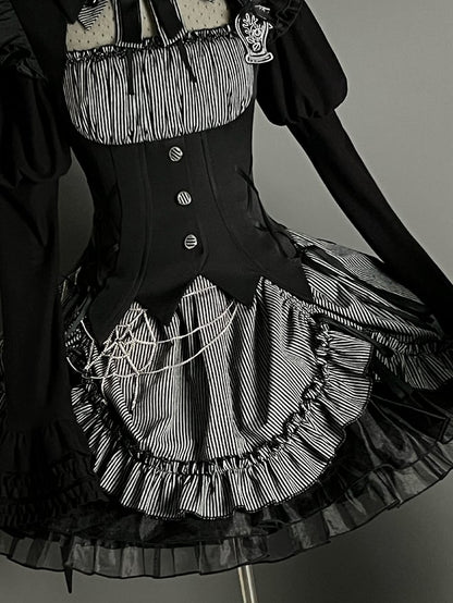 Kette / Rotes Gothic Lolita Accessoire Web Schwarze Taillenspinne