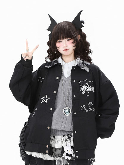 Snap Bittersweet Jacket Placket Black with