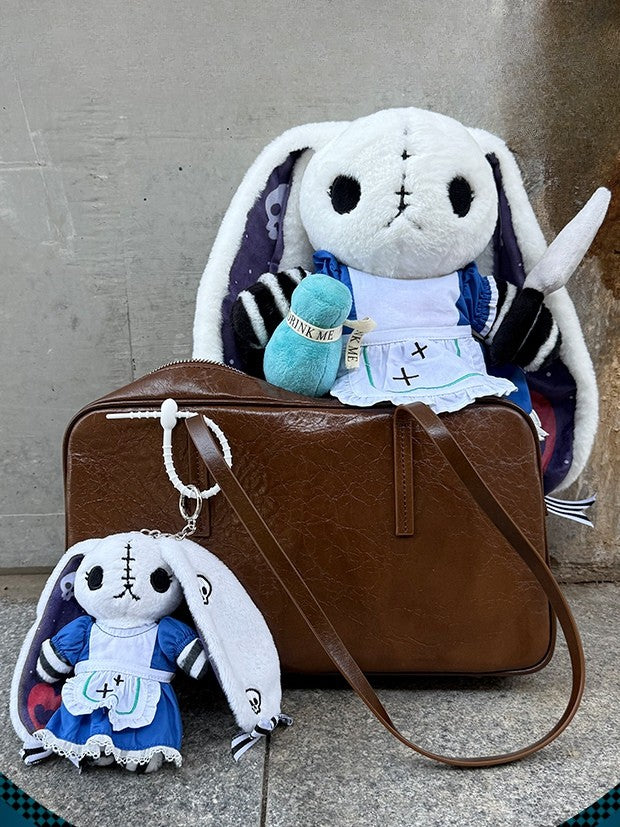 Guro Embellishments Rabbit Scar Kawaii - White Blue Keychain