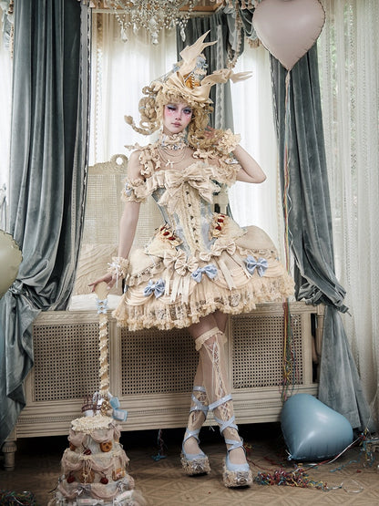 Rococo Style Apricot Lace Pannier Pad - Blood Supply