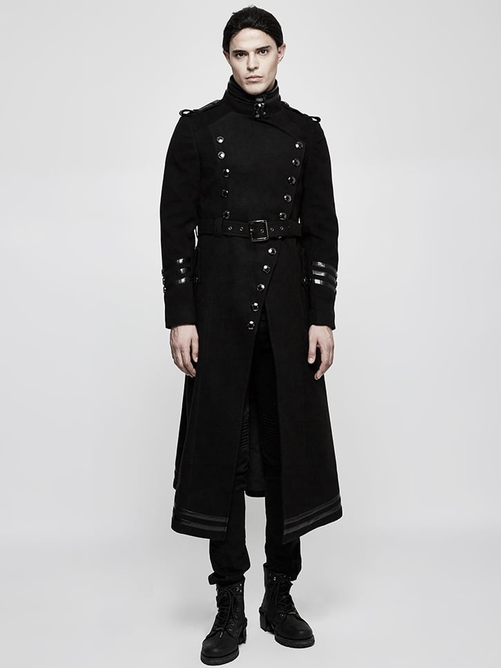 Military Jacket Black Worsted Men's Uniform