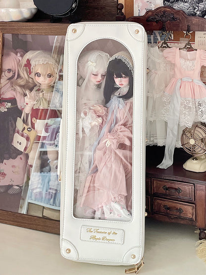 – スケールマルチスタイルゴールド（クロスボディ/バックパック/トート）1/4バッグホワイトBJDドール