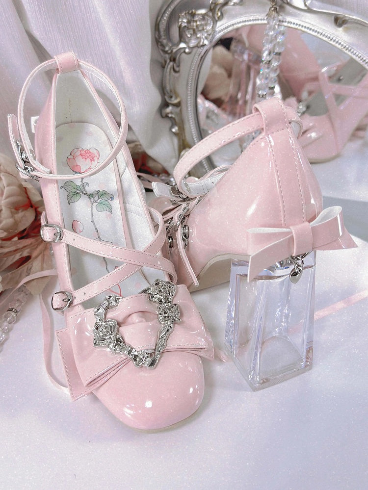 Sweet Janes Deep - Transparent Heel Mary Pink