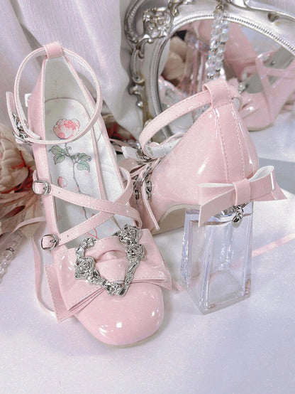 Sweet Janes Deep - Transparent Heel Mary Pink
