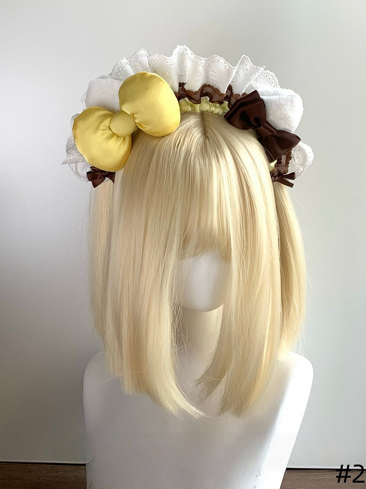Options Cute Lolita Bowknot - 3 Kitty Ears Available Color Sweet Maid KC Plush