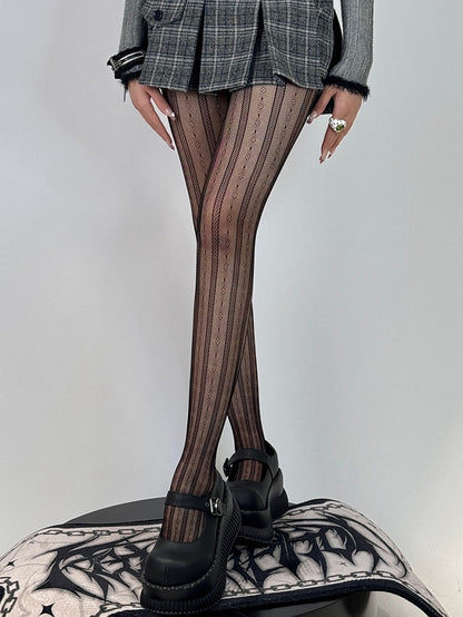 Pattern Y2K Color Floral Options Tights 6 Details Striped