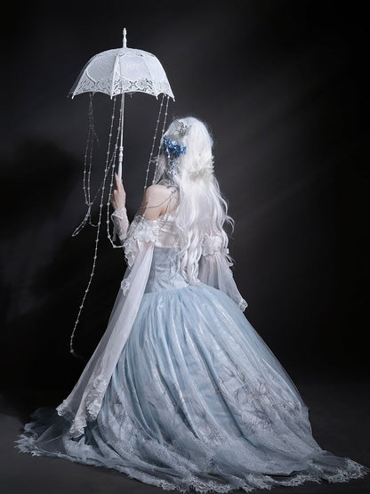 Neck Lily Halter White Blue Top High + Print Sleeveless Super