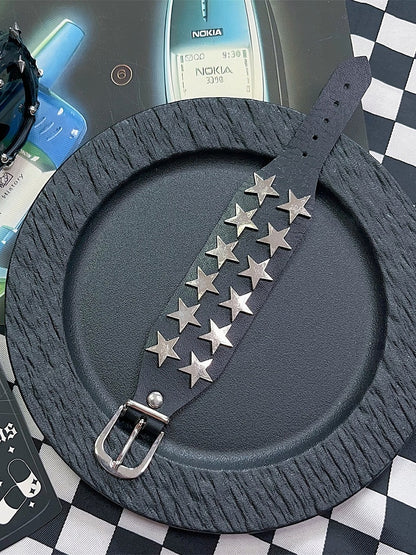 Rock Star Schwarz/Rot/Pink Armband Punk