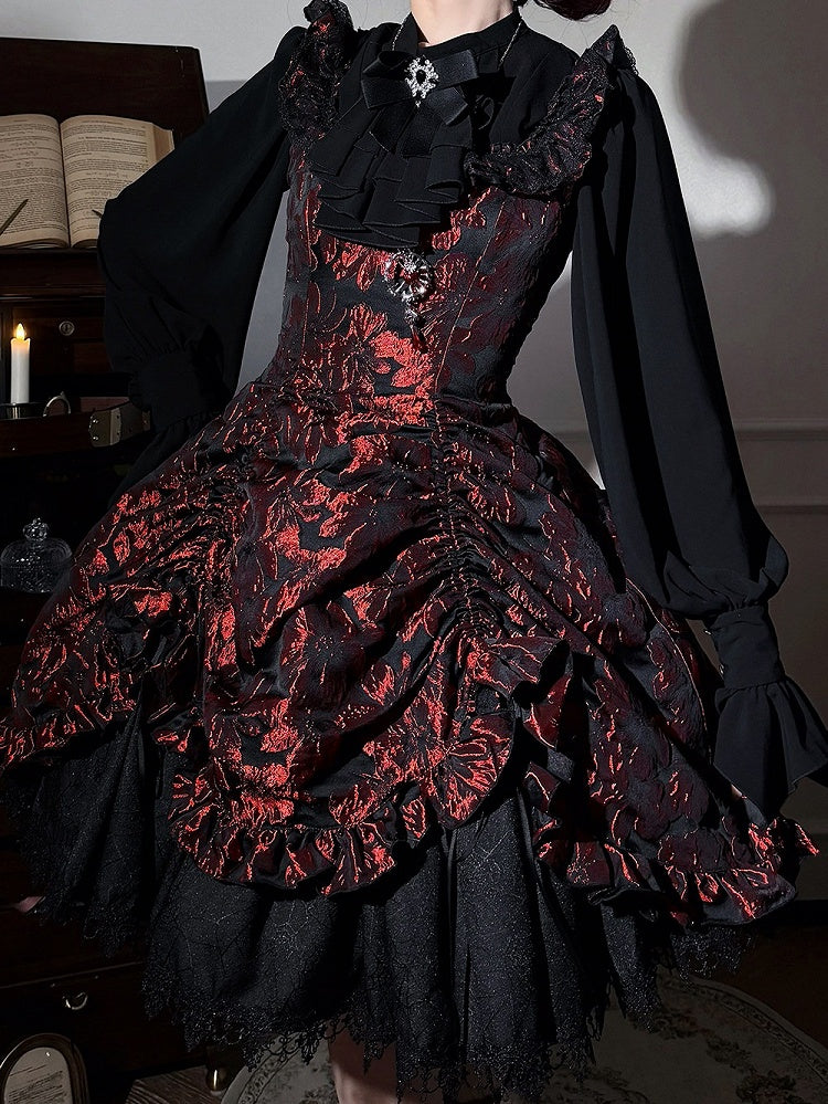 Bowknot Jabot Shirt for Gothic Lolita - Miss Point