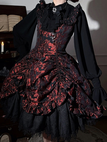 Bowknot Jabot Shirt for Gothic Lolita - Miss Point