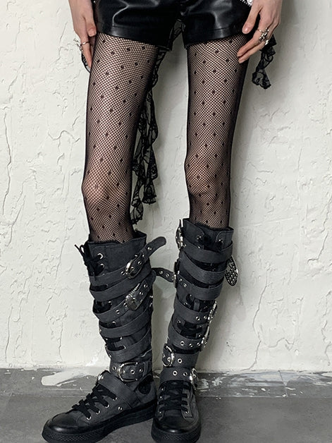 Strumpfhose Y2K Muster Optionen 4 Polka-Dot Farbe