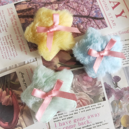 Plush Star Bowknot Hairclip