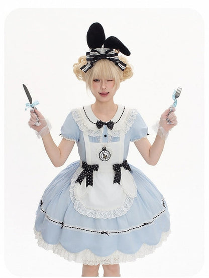 Alice in Wonderland Rabbit Ear KC and Necklace - Sheep Puff Atelier