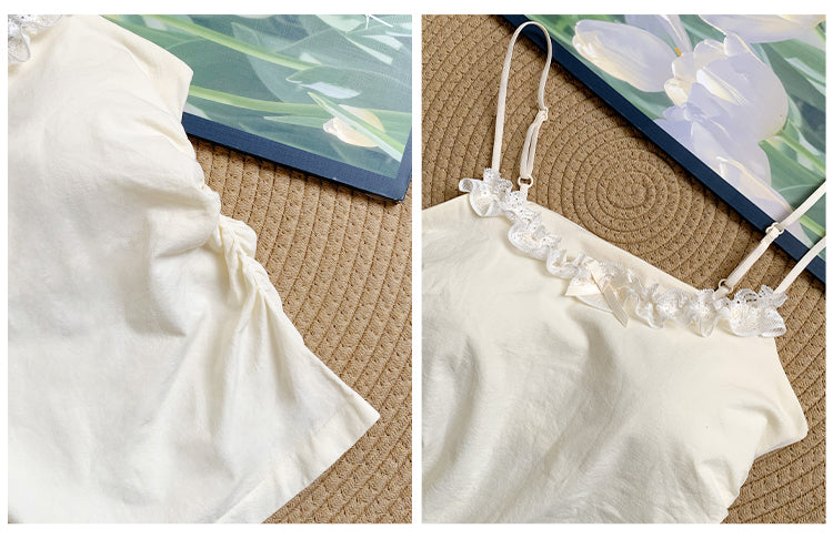 快適なアプリコットカップアンダーワイヤーキャミトップサマー