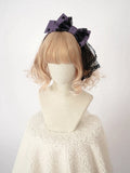 Lolita Polka Dot Bow Headband - Red, Pink or Purple