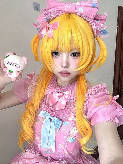 Wig Blonde Jellyfish 70cm Curly Haircut