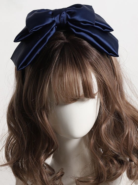 9 Color Options Sweet Lolita Satin Large Bowknot Wide KC