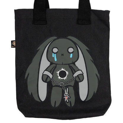 A Two Plush Bunny Guro Crying Masks Detachable Gray Kawaii with Bag Canvas