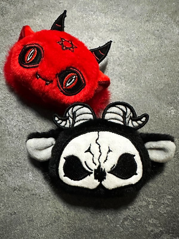 Black Gothic Hairclip Grim and Plush Reaper White