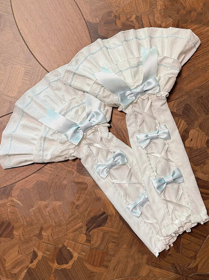 / Pink Blue Sleeves Red Black Decoration Detachable Bows