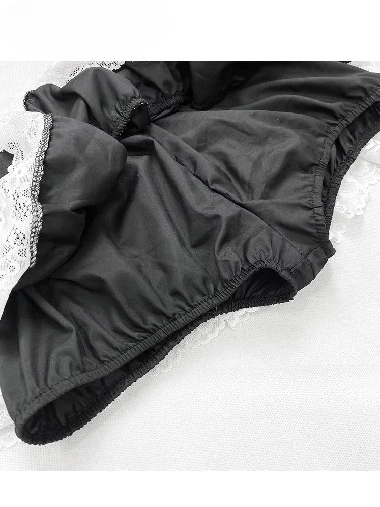 かわいいスカート ブラックホワイトトリム ビタースイート レース ティアード