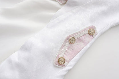 und Aristokrat Lange Mode Weste Weiß Rosa Ouji Lolita