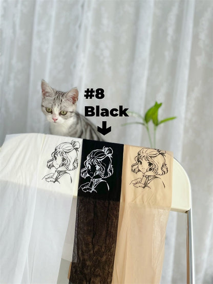 9 Options Lolita Print Tights