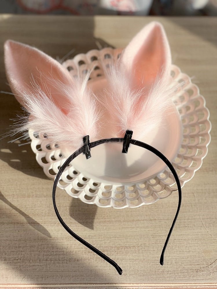 Bunny Fluffy Cute KC Ear Pink