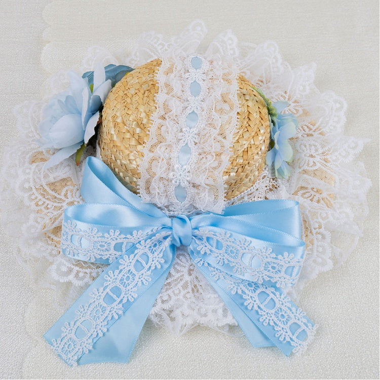 4-Color Lolita Straw Mini Hat
