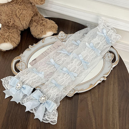 Farben Jirai Bowknot Kei Details 5 Spitzen-Handgelenkmanschetten mit