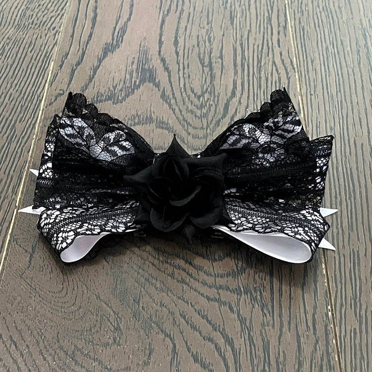 Schleife Blumen 4 Design Farboptionen Haarspange Besatz Spitze