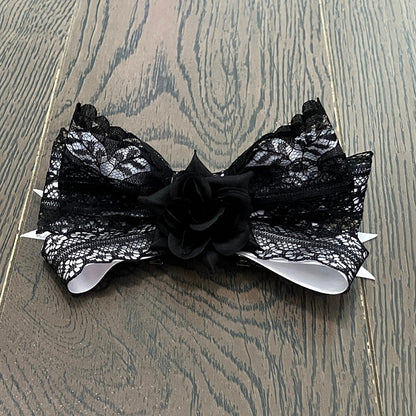 Schleife Blumen 4 Design Farboptionen Haarspange Besatz Spitze