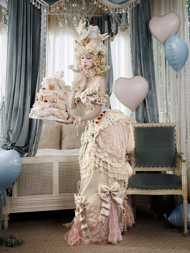 Apricot Lace Vintage Boned Petticoat - Blood Supply