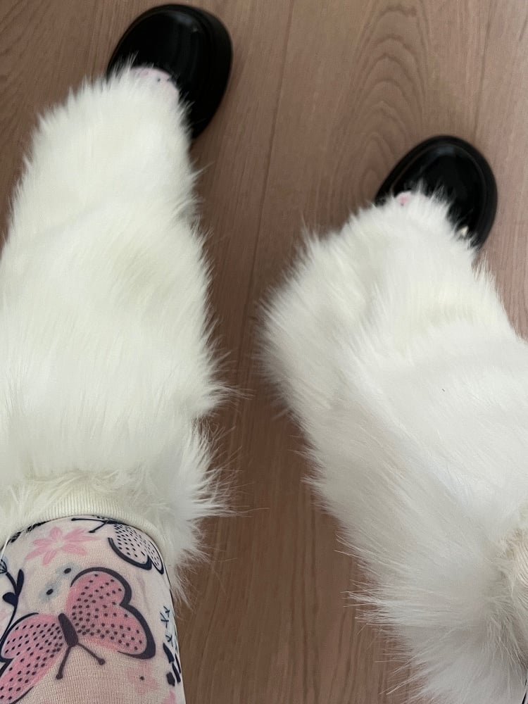 White/Black/Gray Plush Warmers Y2K-Style 25CM/40CM Leg
